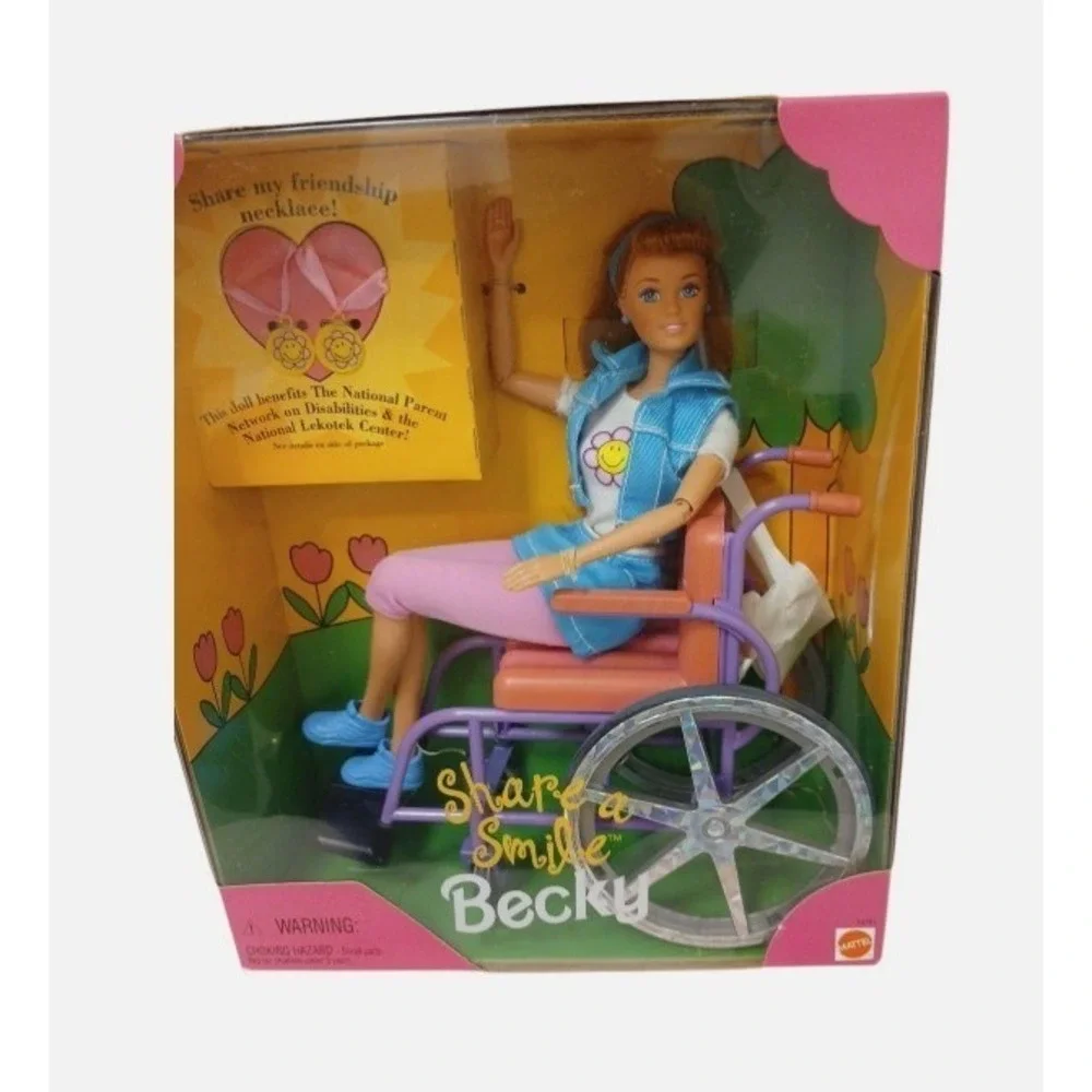 1996 Wheelchair Barbie New w Box Share a Smile BECKY Mattel Sealed Collectible